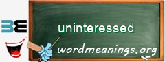 WordMeaning blackboard for uninteressed
